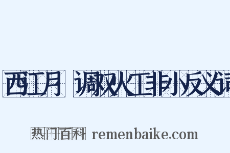 西江月·调双火工非小反义词是什么意思的图片